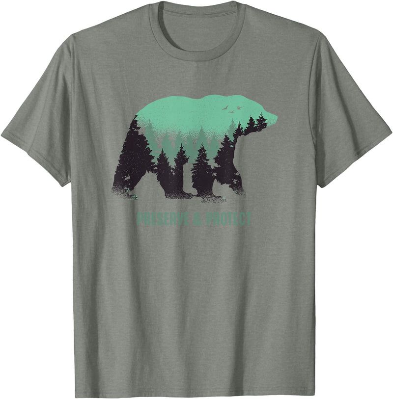 Preserve & Protect National Park Bear Preserve & Protect Vintage National Park Bear T-Shirt - Olive Heather