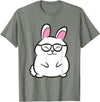 Nerdy Rabbit Owner Rabbit Hipster Rabbit T-Shirt in Olive Heather