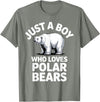 Polar Bear Gift Polar Bear Accessories & Stuff Cute Polar Bear Art for Boys Kids Men Arctic Polar Bear T-Shirt - Olive Heather