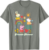 Peppa Pig Friends Forever Rebecca Rabbit & Suzy Sheep T-Shirt - Olive Heather