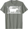 Funny Charolais Rancher Gift for Cattle Lover American Flag - American Cow Charolais Rancher T-Shirt - Olive Heather