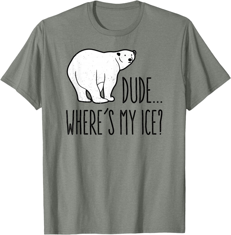 Polar Bears Against Climate Change Climate Change Polar Bear Environmentalist Gift T-Shirt - Olive Heather