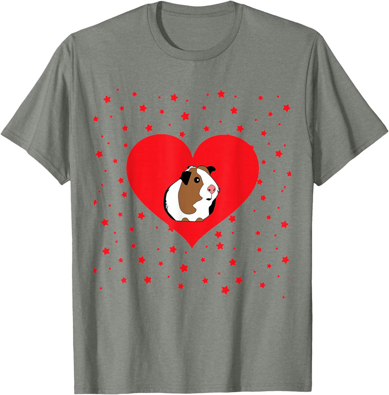 Guinea Pig Accessories & Shirts Guinea Pig Valentine's Day Shirt - Funny Guinea Pig Tshirt T-Shirt - Olive Heather