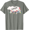 Nana Shirts By No1 Tees Nana Bear Shirt - Nana Bear Water Color Flower Grandma T-Shirt - Olive Heather