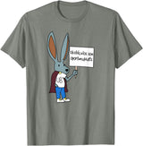 Obstaculos Son Oportunidades - Rabbit with Sign T-Shirt in Olive Heather