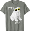 Cool bleiben Eisbär Stay Cool Cute Baby Polar Bear Cub with Sunglasses T-Shirt - Olive Heather