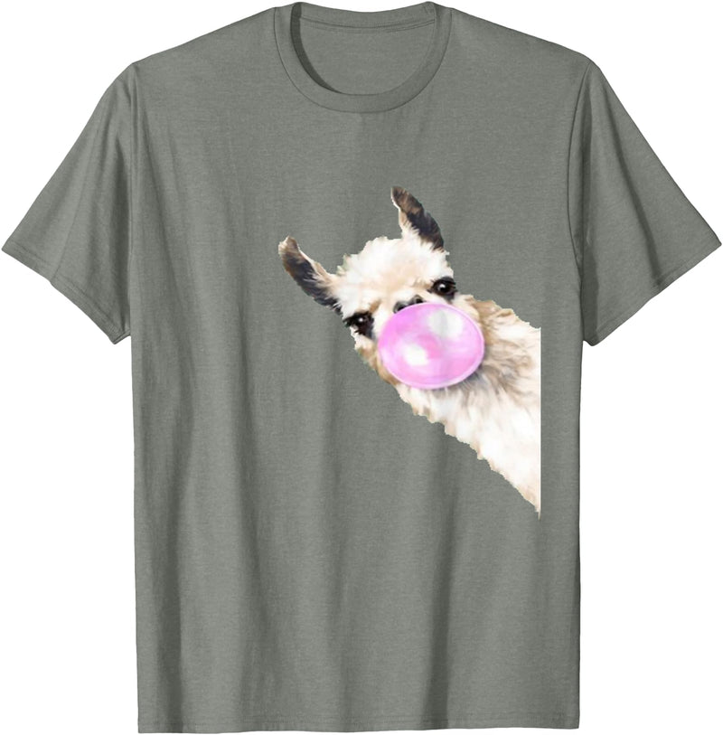 Funny Llama shirt animals costume girls mens Vintage Llama Women Shirt Llama Lovers for kids and girls T-Shirt - Olive Heather