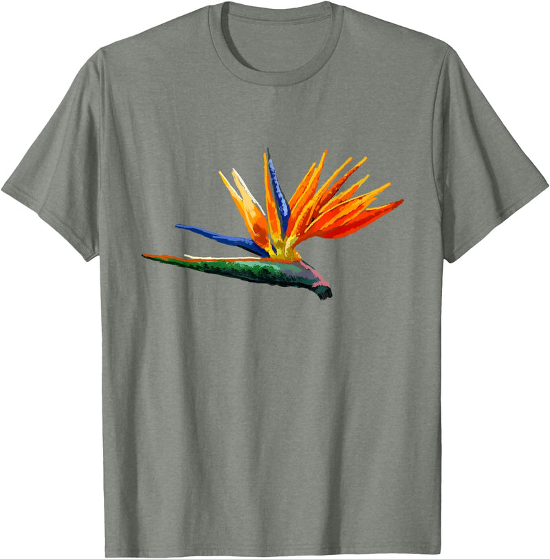 DDD Flowers Bird of Paradise Flower T-Shirt - Olive Heather