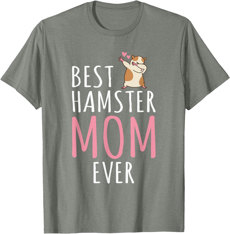 Best Hamster Mom Cute Hamster Owner T-Shirt - Olive Heather