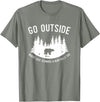 Explore Tees Go Outside Worst Case Scenario A Bear Kills You Explorer Tee T-Shirt - Olive Heather