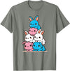 Rabbit Trans Sexual Flag Pride Month Cute Rabbit LGBTQ T-Shirt in Olive Heather