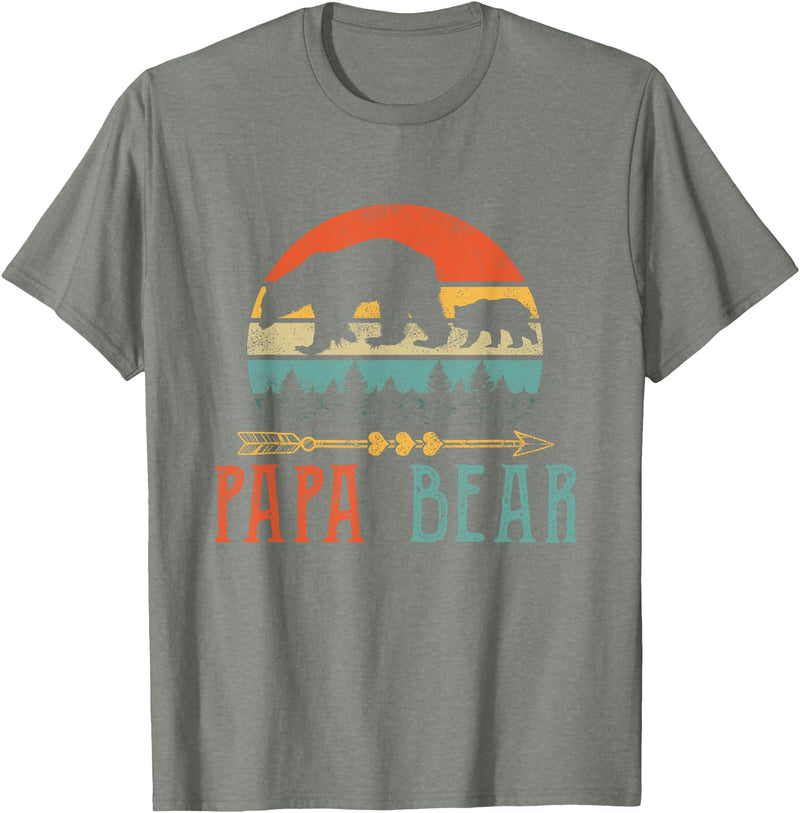 Father's Day Shirts Dad Gifts Papa Bear Daddy Funny Mens Fathers Day Gift-Idea T-Shirt - Olive Heather