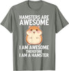 Cute Hamster Design for Men Women Kids Animal Hamster Lover T-Shirt - Olive Heather