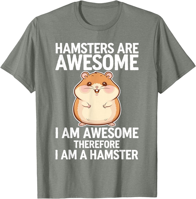 Cute Hamster Design for Men Women Kids Animal Hamster Lover T-Shirt - Olive Heather