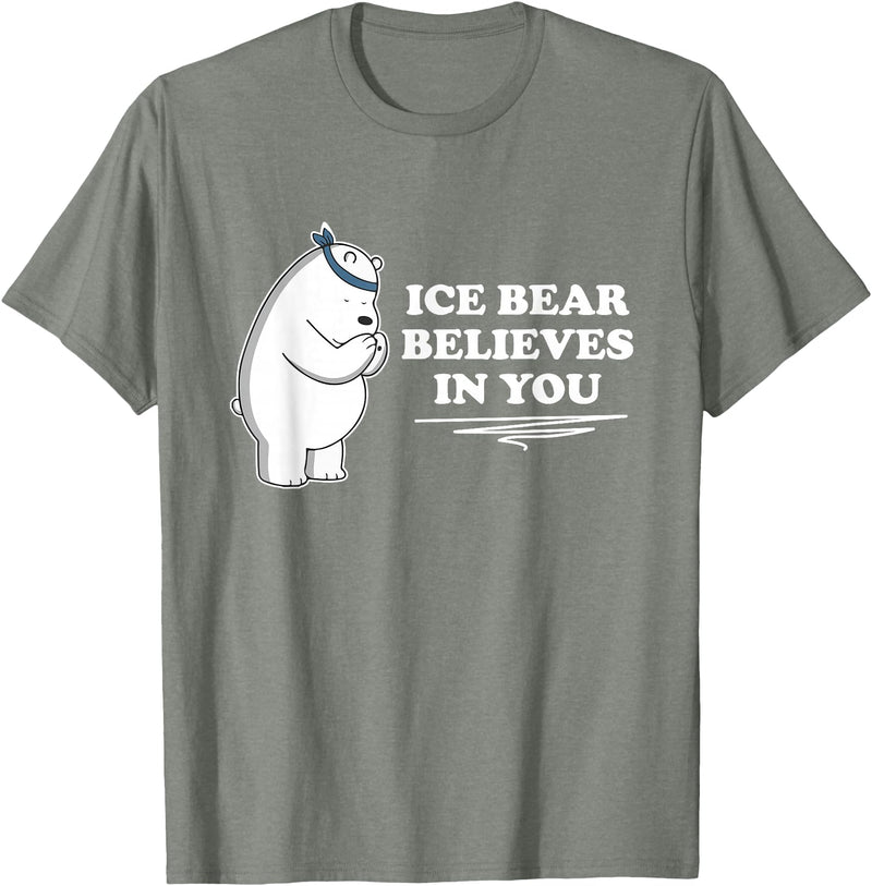 Mens Ice Bear Shirt Mens Ice Bear Tshirt Animal Gift Tee T-Shirt - Olive Heather