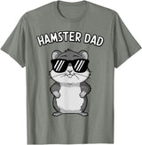 Funny Hamster Design for Men Dad Boys Animal Hamster Lover T-Shirt - Olive Heather