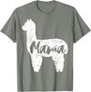 Happy Mothers Day Shirt Cute Gift Ideas Cute Proud Mama Llama Alpaca Happy Mothers Day Gift Shirt T-Shirt - Olive Heather