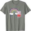 Peppa Pig Without Rain There Would Be No Rainbows Cute Shot T-Shirt - Olive Heather