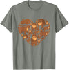 Grizzly Bear lover heart gifts idea Grizzly Bear lover heart bear love camping hiking men women T-Shirt - Olive Heather