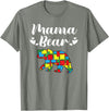 Mama Bear Autism Awareness Mom Puzzle Clothing Co Autism Awareness Mama Bear Proud Autistic Mom T-Shirt - Olive Heather