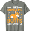 Cute and funny guinea pig gifts I like guinea pig butt and I can't lie T-Shirt - Olive Heather