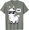 Magical and Funny Llama lover Gifts Alpaca Llama with Sunglasses Sup T-Shirt - Olive Heather
