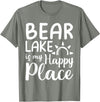 Lake Gifts & Accessories Bear Lake Is My Happy Place - Camping Nature Outdoor Lake T-Shirt - Olive Heather
