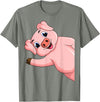 Funny Pig Lover & Owner Gift Ideas Pig Swine Kids Boys Girls Women T-Shirt - Olive Heather