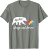Cute Pansexual and Bisexual Mama Gift Tee Cute Pansexual Mama Bear T-Shirt - Olive Heather