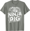 PIG Designs By ShirtZilla Ninja PIG T-Shirt PIG Ninja T-Shirt - Olive Heather