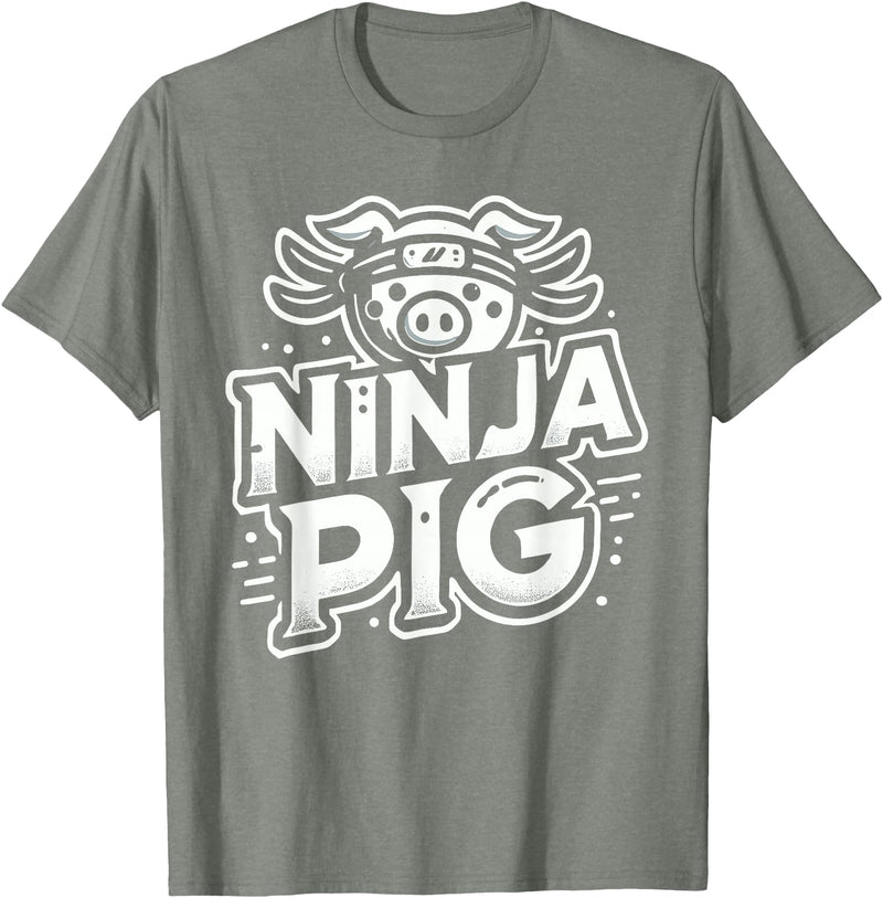 PIG Designs By ShirtZilla Ninja PIG T-Shirt PIG Ninja T-Shirt - Olive Heather