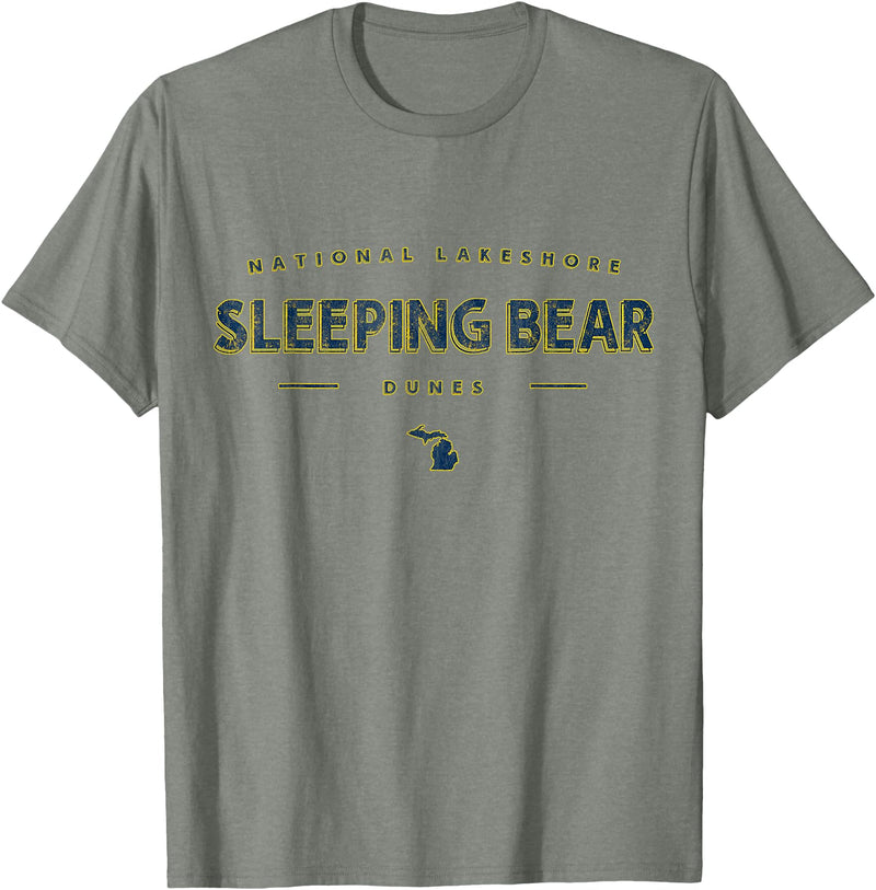 Michigan Style Co. Sleeping Bear Dunes National Lakeshore Michigan T-Shirt - Olive Heather