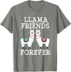 Llama Friendship Girls Llama Friends Girls Women Llama Friendship T-Shirt - Olive Heather