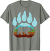 Big Bear Grizzly Paw Gift Design Big Texas Bear Claw Gift Design Idea For Bear Fans T-Shirt - Olive Heather