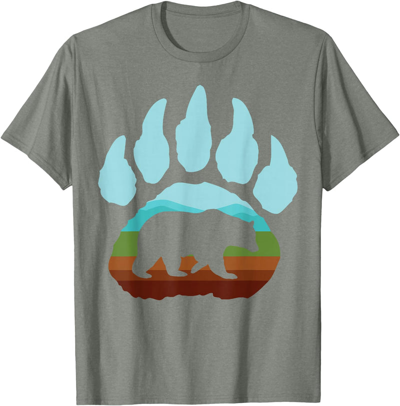 Big Bear Grizzly Paw Gift Design Big Texas Bear Claw Gift Design Idea For Bear Fans T-Shirt - Olive Heather