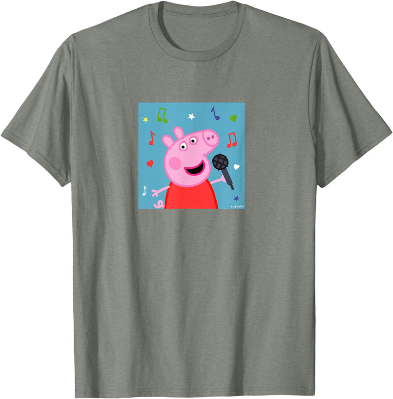 Peppa Pig - Music Album T-Shirt - Olive Heather