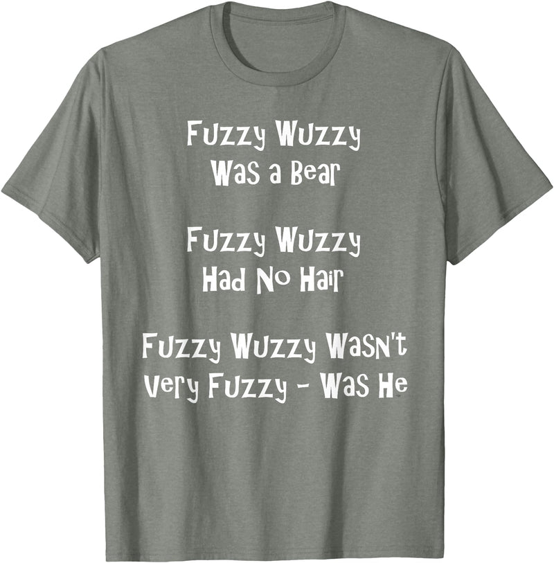Speech Therapist Gifts - Tongue Twisters! Fuzzy Wuzzy Was a Bear... Best Tongue Twister Gift T-Shirt - Olive Heather