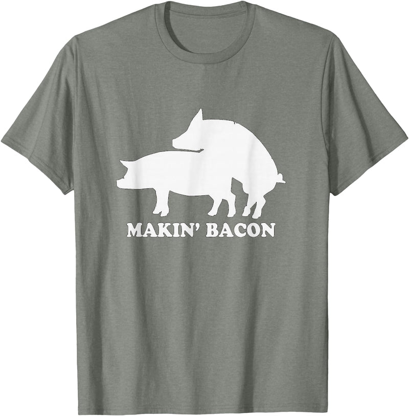Chris T-Shirt makin bacon t-shirt pork bacon shirt pigs T-Shirt - Olive Heather