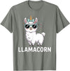 Funny Llamacorn Lover Llama Design Llamacorn Funny Llama Unicorn For Girls Kids Lover Llamacorn T-Shirt - Olive Heather