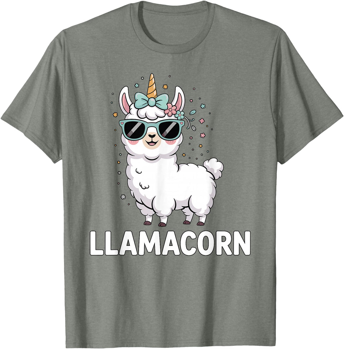 Funny Llamacorn Lover Llama Design Llamacorn Funny Llama Unicorn For Girls Kids Lover Llamacorn T-Shirt - Olive Heather