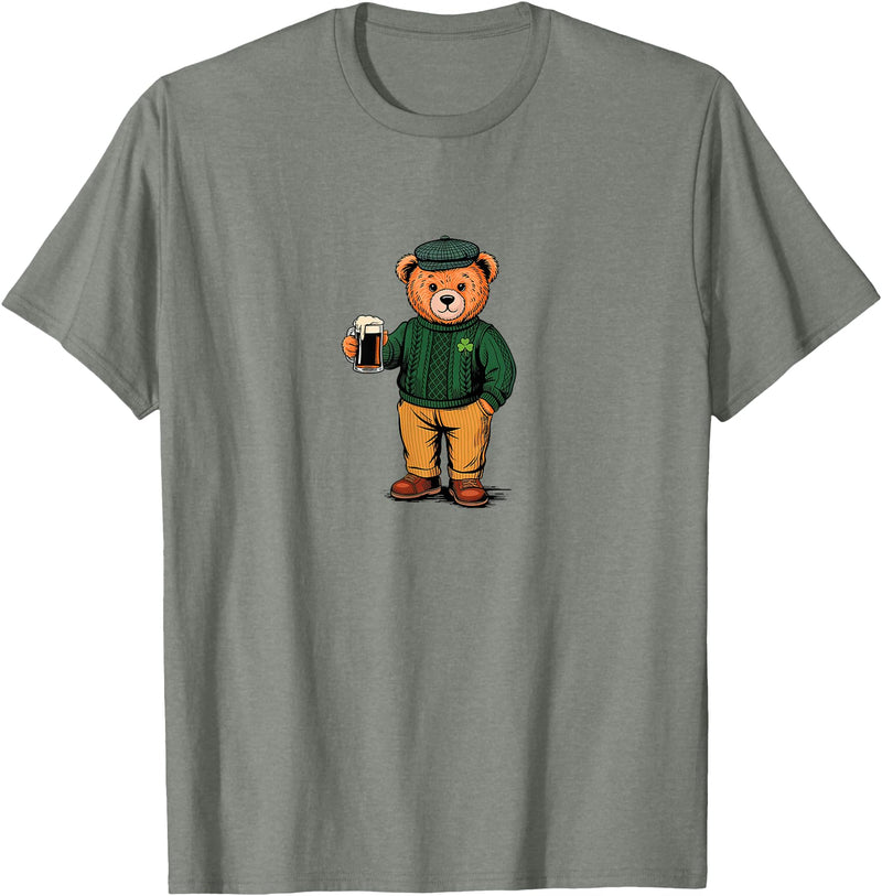 St Patricks Day Bear t -shir t St Patricks Day Bear T-Shirt - Olive Heather