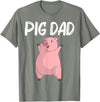 Best Pig Hog Livestock Barn Farming Accessories Cool Pig Gift For Dad Father Swine Boar Piggy Farm Animal T-Shirt - Olive Heather