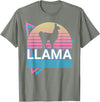 Llama Gifts Llama Alpaca Retro T-Shirt - Olive Heather