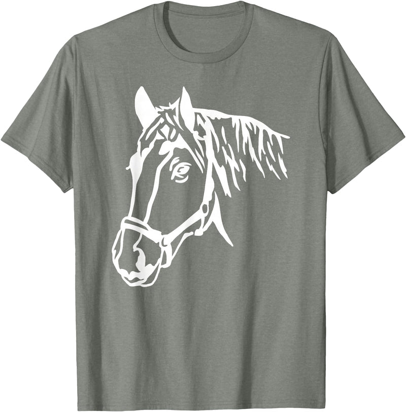Horse head T-Shirt - Olive Heather