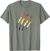 Gay Bear Pride T-Shirts LGBT Gay Bear Pride Shirt For Men - Bear Paw Scratch Cub T-Shirt - Olive Heather