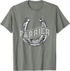 Farrier Gifts & Horse Shoer Hoof Trimming Apparel Blacksmith Horseshoe Horse Fitting T-Shirt - Olive Heather