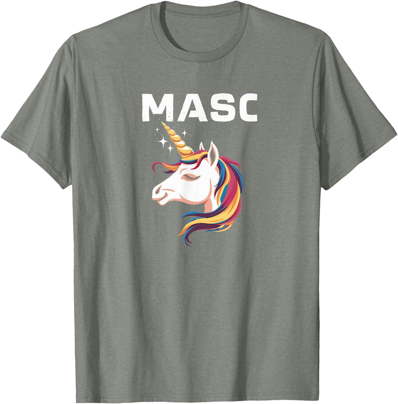 Mens Bear Gay Masc Man LGBTQ Bear Cub Masculine Mens Gay Unicorn Gay Masc Man Bear Cub Masculine Gay Pride T-Shirt - Olive Heather