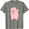 Cute Pig Tees Dabbing Pig Cute Pigs Dab Farmer Funny Pig T-Shirt - Olive Heather