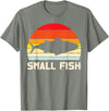 BoredKoalas Fish Fishing Shirts Fisherman Gifts Small Fish Retro Bass Fishing Family Matching Son Boys Gift T-Shirt - Olive Heather