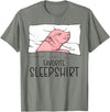 Sleeping & Napping Shirt Gifts For Nap Lovers Favorite Sleepshirt, Napping Pig, Piglet & Piggy Pajama T-Shirt - Olive Heather